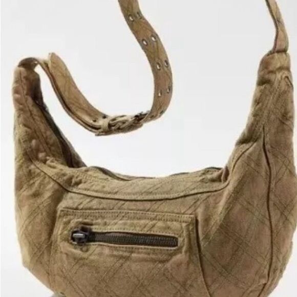 New Urban OUTFITTERS DARCI DENIM SHOULDER BAG CREAM - Picture 5 of 11